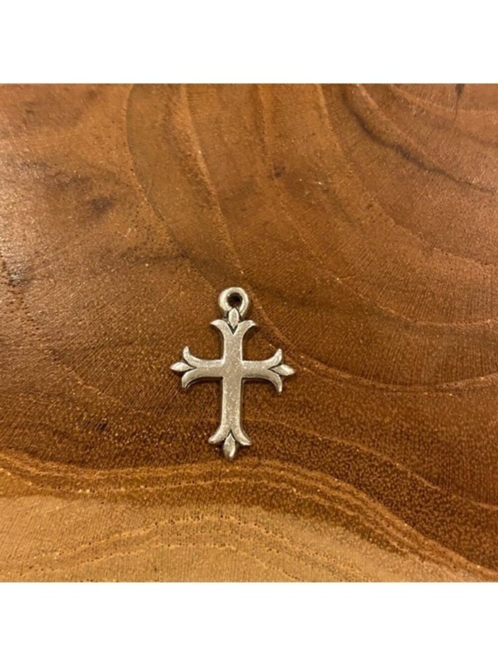 RETIRED James Avery Fleuree Cross Charm, Sterling Silver